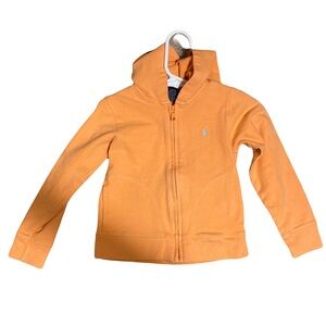 Polo Ralph Lauren Orange Zip Hoodie Size 6 Boys Long Sleeve